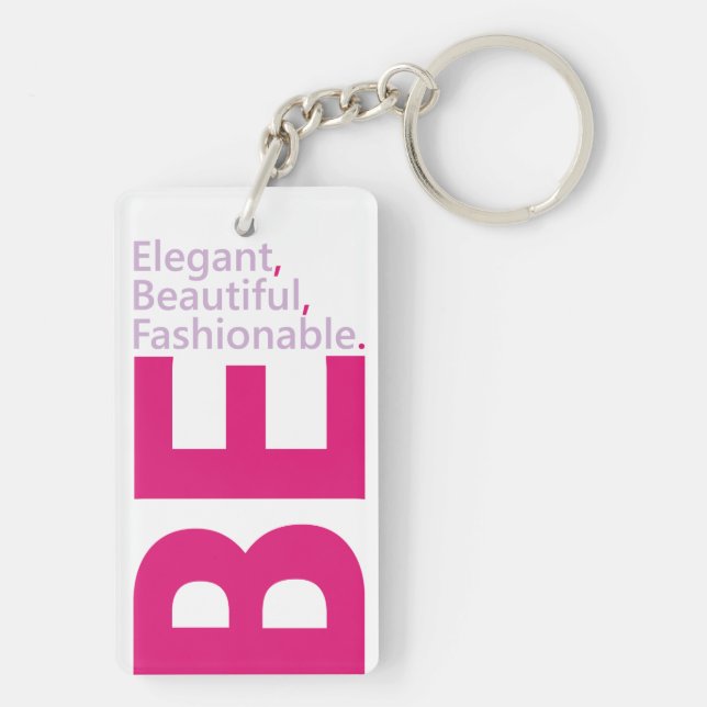 Be Elegant-akrylnyckelkedja (Baksidan)