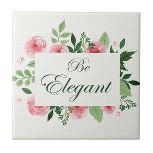 "Be Elegant Blommigt Offert Kakelplatta