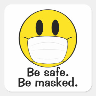 Be Emoji Fyrkantigt Klistermärke