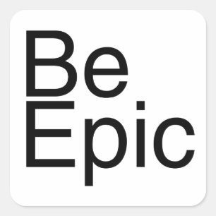 BE Epic Fyrkantigt Klistermärke