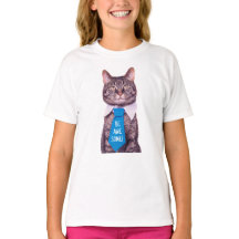 BE FANTASTISK!" Katt i blå titel, ditt meddelande