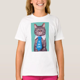 BE FANTASTISK!" Katt i blå titel, kalas, ditt medd T Shirt