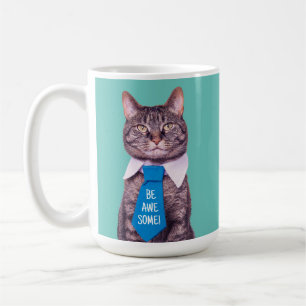 BE FANTASTISK!" Katt i blått tips eller ditt medde Kaffemugg