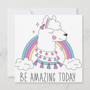 Be Fantastisk Llama Julkort
