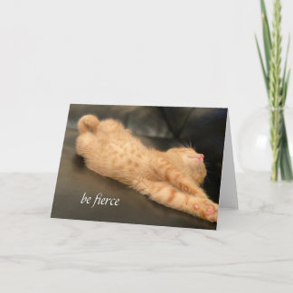 Be Fiercard Orange Ginger Tiger Kitten Cute Kort