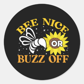 Be fin buzz av runt klistermärke