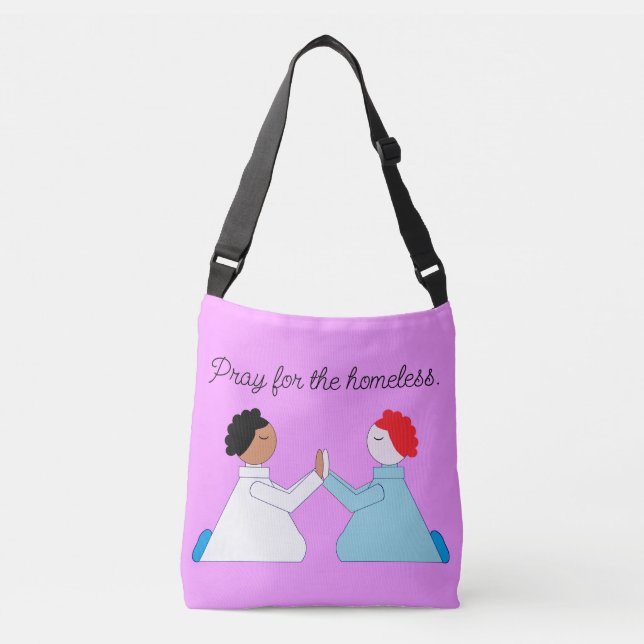 Be för de hemlösa:  Lavendel Axelväska (Framsida)