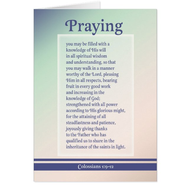 Be för dig hälsningskort (Framsidan)