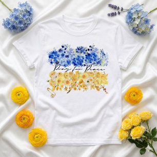 Be för fred & fred i Ukraina & akvareller. T Shirt
