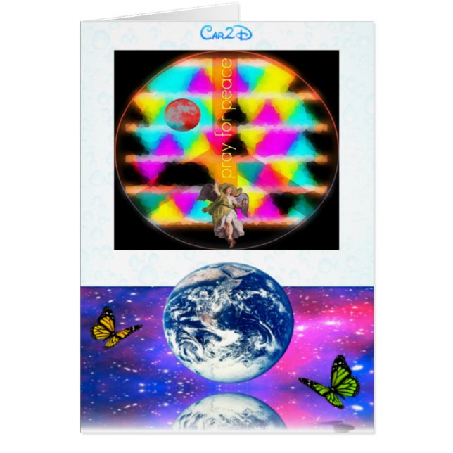 Be för fred hälsningskort (Framsidan)