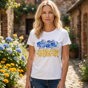 Be för fred i Ukraina & akvareller. T Shirt