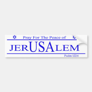 Be för freden av den JERUSALEM bildekalet Bildekal