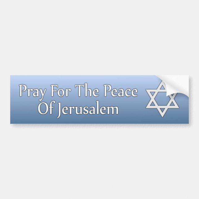 Be för freden av den Jerusalem davidsstjärnan Bildekal (Framsidan)