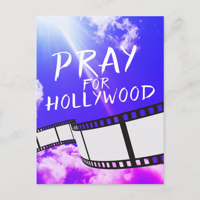 Be för Hollywood i himmelsblått Vykort (Framsida)