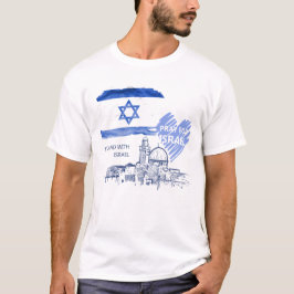 Be för Israel. Jag står med Israel. Judisk. T Shirt