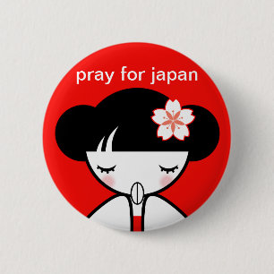 Be för Japan Kokeshi-docka Knapp