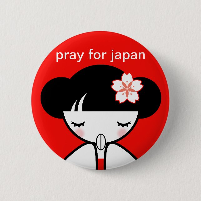 Be för Japan Kokeshi-docka Knapp (Framsida)