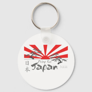 Be för Japan med resningsolen Nyckelring
