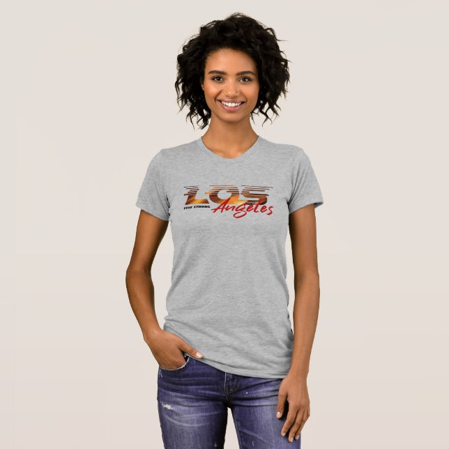 Be för Los Angeles | Kvinnor slank passform  T Shirt (Hel framsida)