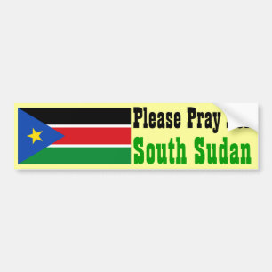 Be för södra Sudan Bildekal