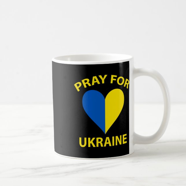 Be för Ukraina 2  Kaffemugg (Höger)