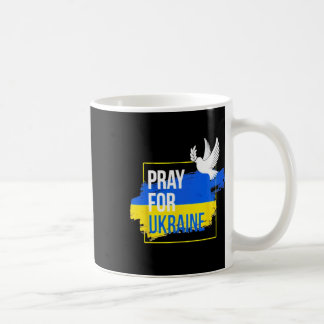 Be för Ukraina Fredsduva Män Kvinnor Stoppa Krig Kaffemugg