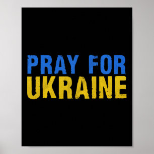 Be för Ukraina Jag Står Med Ukraina Tröja Ukrain Poster