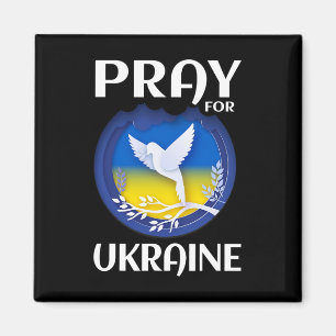 Be för Ukraina Stöd Ukraina Magnet