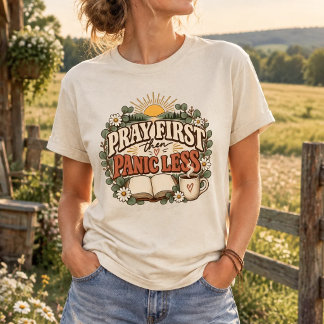 Be först Panikera Mindre Kristet Kaffe T Shirt