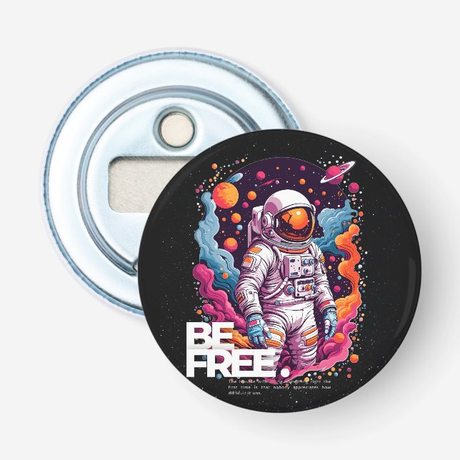 BE FRIA Astronaut-design Flasköppnare (Framsidan)