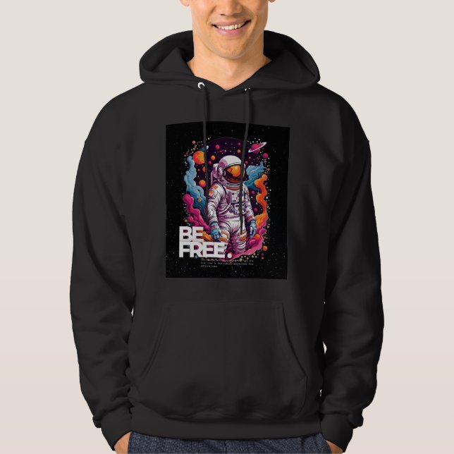 BE FRIA Astronaut-design Hoodie (Framsida)