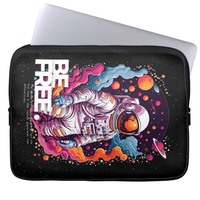 BE FRIA Astronaut-design Laptop Fodral (Framsidan)