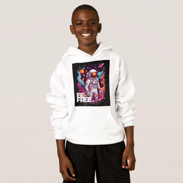 BE FRIA Astronaut-design T Shirt (Hel framsida)