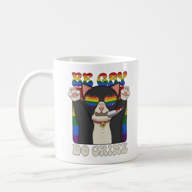 Be Gay Do Crime Kaffemugg (Vänster)