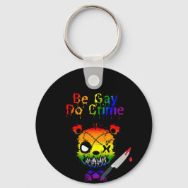 Be Gay Do Crime LGBTQ+ Pride Bear Nyckelring