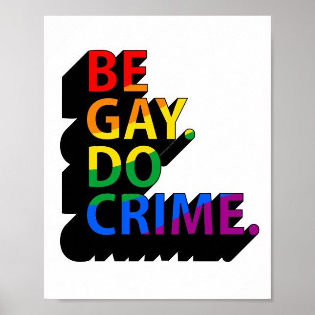 BE GAY DO CRIME POSTER (Framsidan)