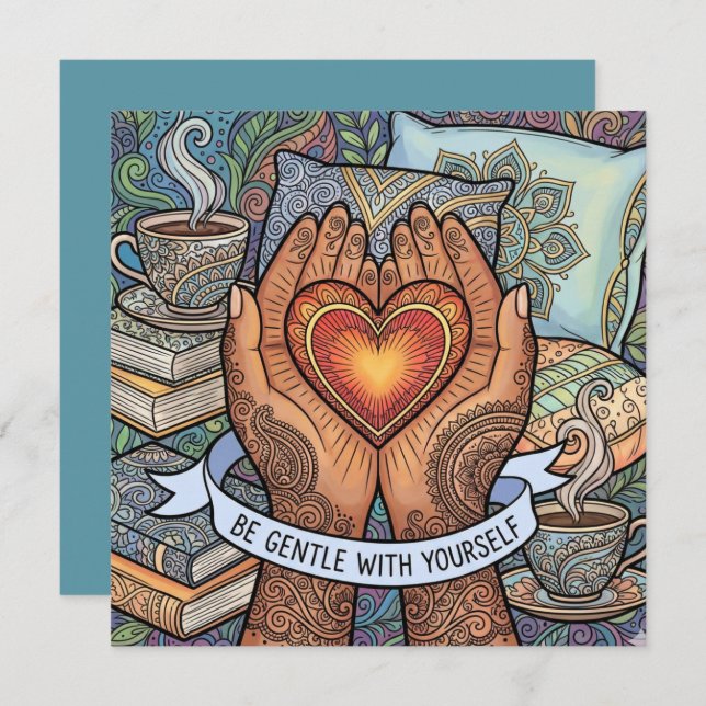 Be Gentle With Yourself Personalized Card Julkort (Fram/baksida)