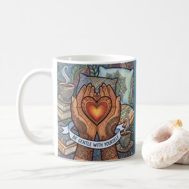 Be Gentle With Yourself Personalized Mug Kaffemugg (Med munk)