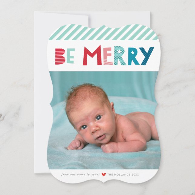 BE GOD JUL PHOTO trendig-roligt Julkort (Framsida)