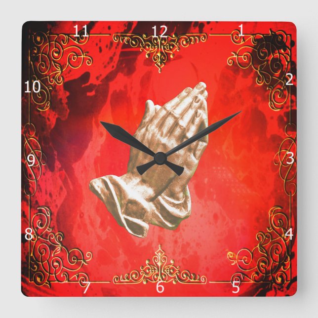 BE HÄNDER FYRKANTIG KLOCKA (Framsida)