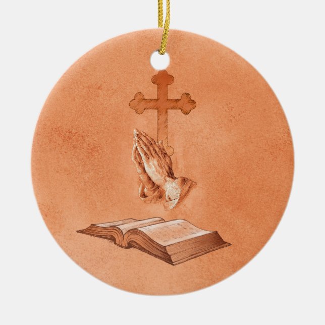 Be händer julgransprydnad keramik (Framsidan)