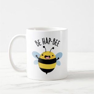 Be Hap-bee Funny Bee Pun Kaffemugg