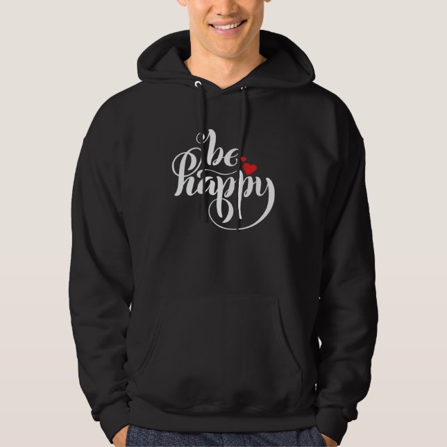 Be Happy   Graphic Hoodie (Framsida)
