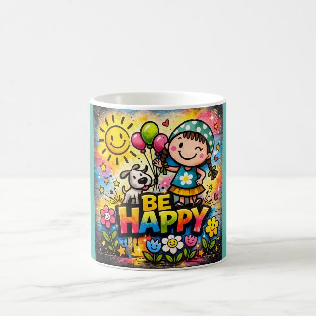 Be Happy Mug Kaffemugg (Center)