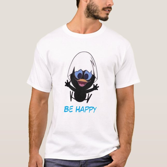 Be Happy T Shirt (Framsida)