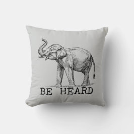 Be Heard Cute Elephant Kudde