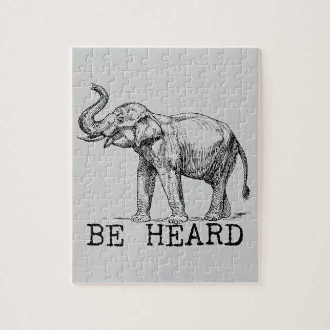 Be Heard Cute Elephant Pussel (Vertikal)