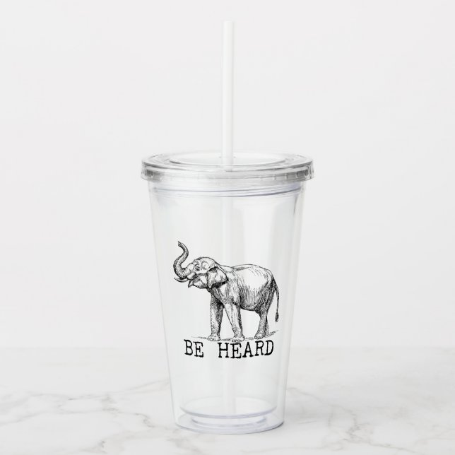 Be Heard Cute Elephant Take Away Mugg (Framsida)