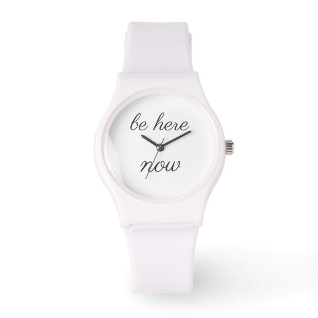 Be Here Now Watch – Minimalist Mindfulness Present Armbandsur (Framsida)