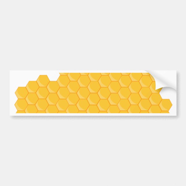 Be Hive Honeycomb Hexagon Mönster Bildekal (Framsidan)